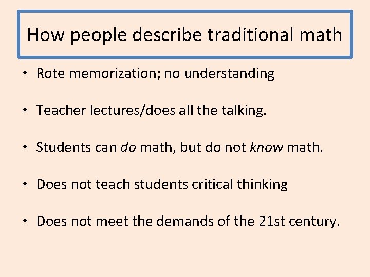 Math Education in the US Still Crazy After