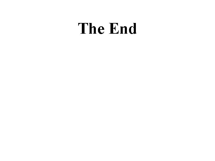 The End 