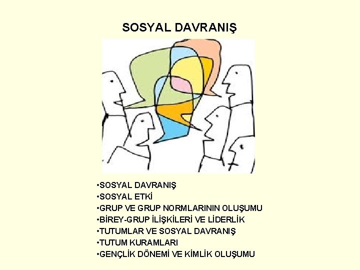 SOSYAL DAVRANIŞ • SOSYAL DAVRANIŞ • SOSYAL ETKİ • GRUP VE GRUP NORMLARININ OLUŞUMU