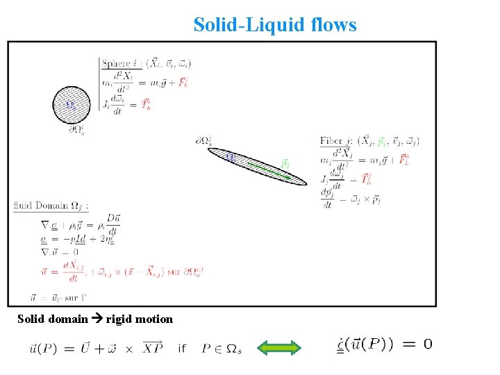 Solid-Liquid flows Solid domain rigid motion Solid-Liquid flows Solid domain rigid motion