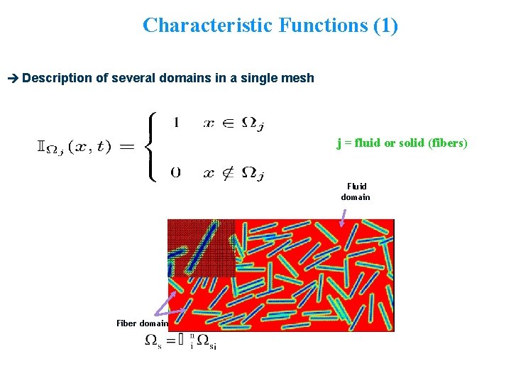 Characteristic Functions (1) Description of several domains in a single mesh j = fluid Characteristic Functions (1) Description of several domains in a single mesh j = fluid