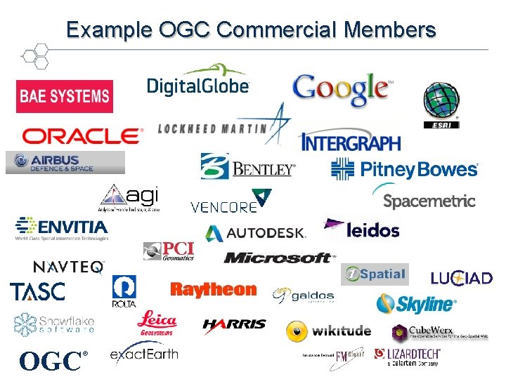 Example OGC Commercial Members OGC ® 
