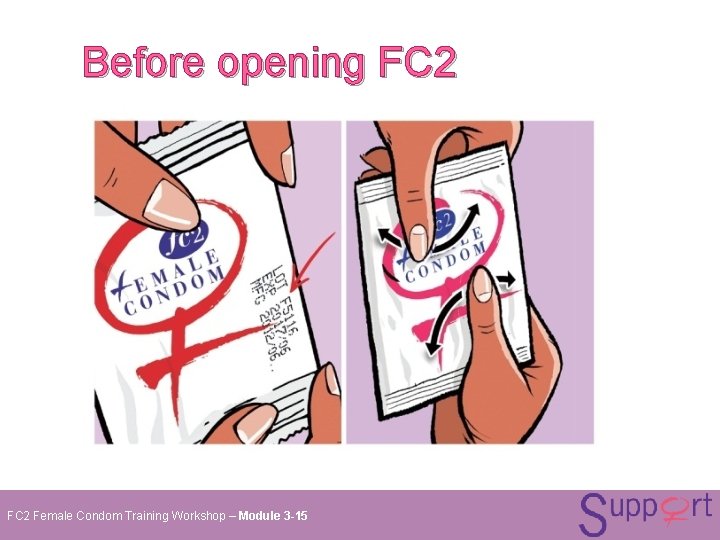 Before opening FC 2 Female Condom Training Workshop – Module 3 -15 Before opening FC 2 Female Condom Training Workshop – Module 3 -15