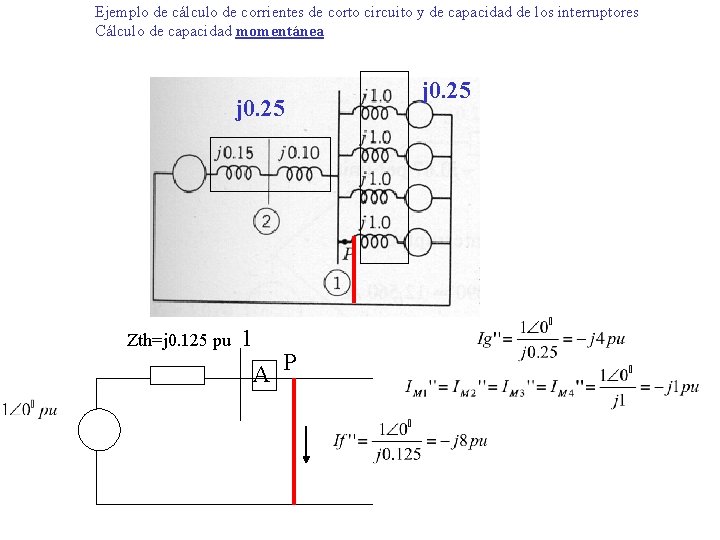 Ejemplo de cálculo de corrientes de corto circuito y de capacidad de los interruptores