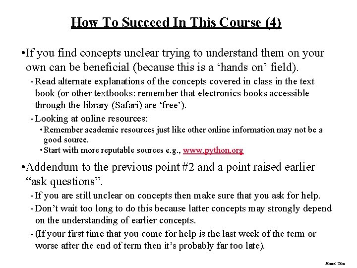 How To Succeed In This Course (4) • If you find concepts unclear trying How To Succeed In This Course (4) • If you find concepts unclear trying