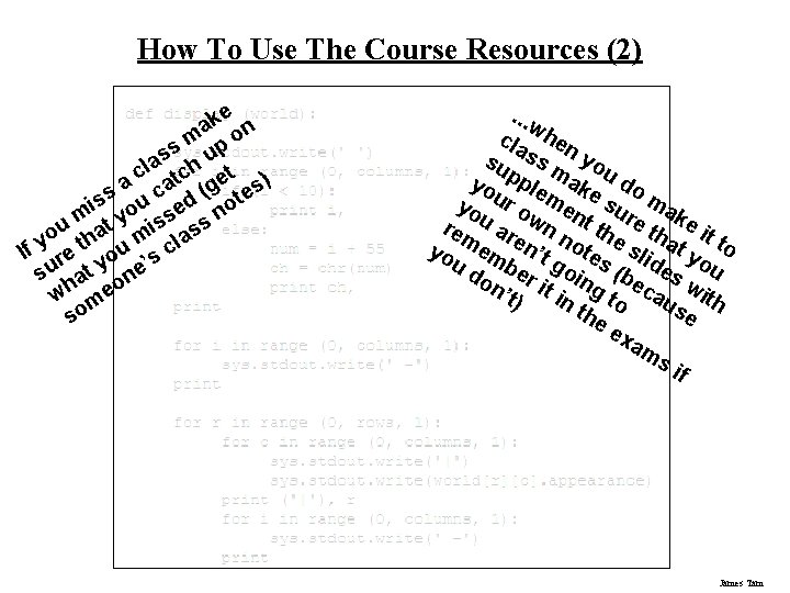 How To Use The Course Resources (2) e ak on m p s u