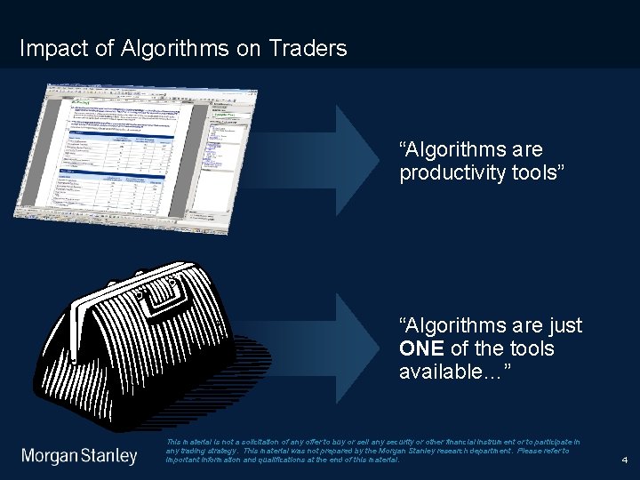 9/9/2020 Impact of Algorithms on Traders “Algorithms are productivity tools” “Algorithms are just ONE