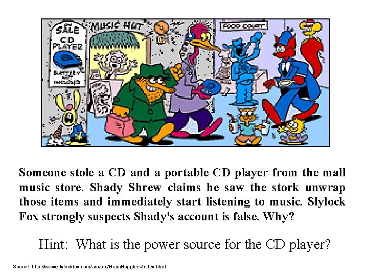 Someone stole a CD and a portable CD player from the mall music store. Someone stole a CD and a portable CD player from the mall music store.