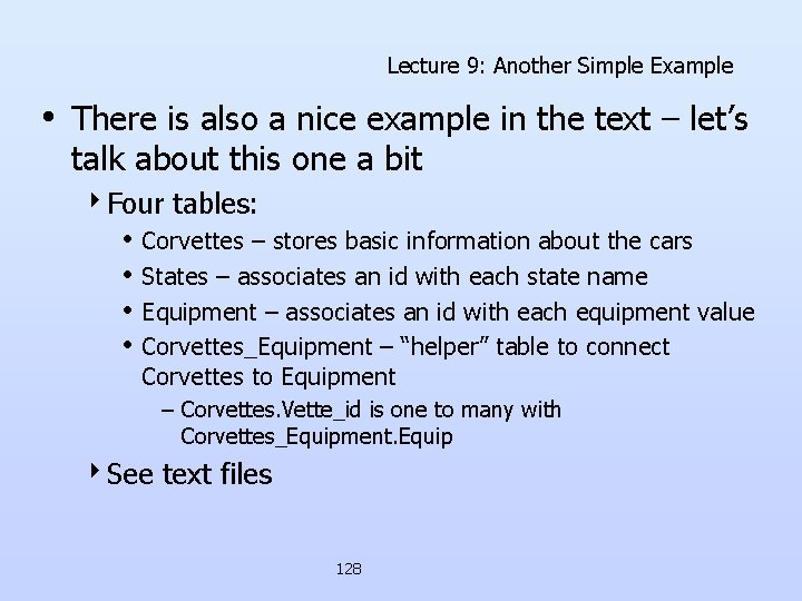 Lecture 9: Another Simple Example • There is also a nice example in the Lecture 9: Another Simple Example • There is also a nice example in the