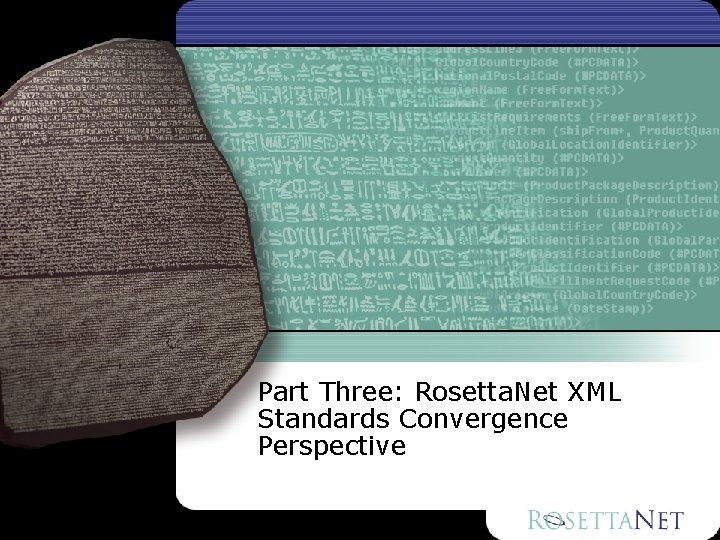 Part Three: Rosetta. Net XML Standards Convergence Perspective Part Three: Rosetta. Net XML Standards Convergence Perspective