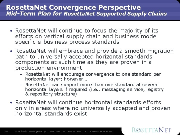 Rosetta. Net Convergence Perspective Mid-Term Plan for Rosetta. Net Supported Supply Chains • Rosetta. Rosetta. Net Convergence Perspective Mid-Term Plan for Rosetta. Net Supported Supply Chains • Rosetta.