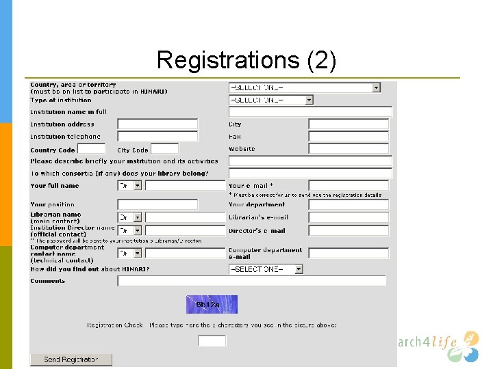 Registrations (2) 