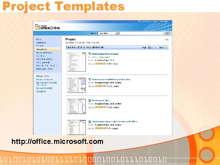 Project Templates http: //office. microsoft. com 