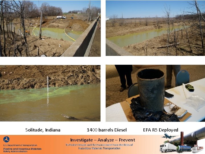 Solitude, Indiana 1400 barrels Diesel Investigate – Analyze – Prevent EPA R 5 Deployed