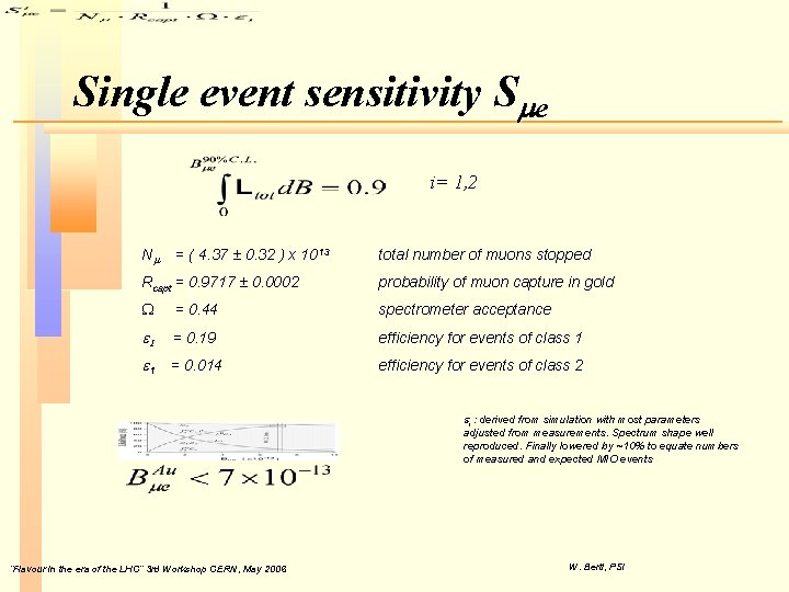 Single event sensitivity Sme i= 1, 2 Nm = ( 4. 37 ± 0. Single event sensitivity Sme i= 1, 2 Nm = ( 4. 37 ± 0.