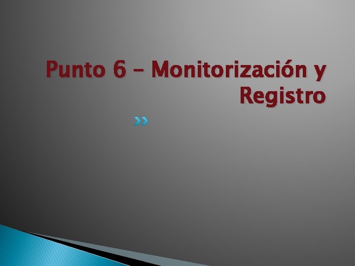 Punto 6 – Monitorización y Registro 