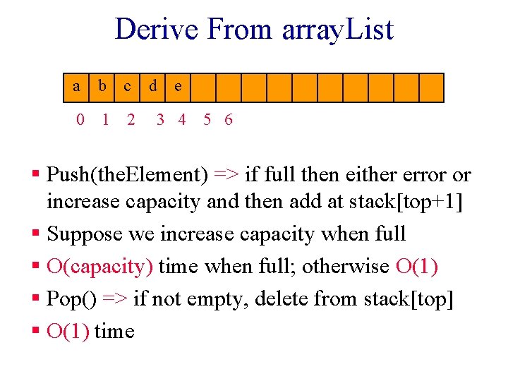 Derive From array. List a b c 0 1 2 d e 3 4