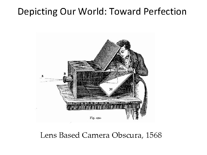 Depicting Our World: Toward Perfection Lens Based Camera Obscura, 1568 