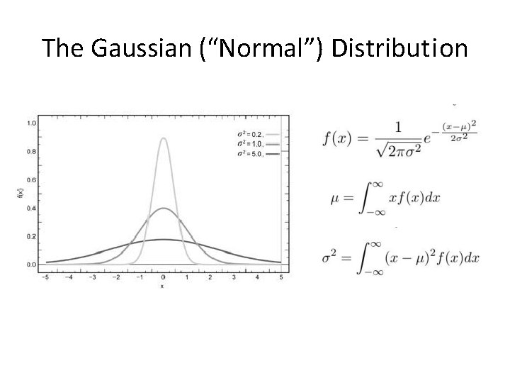 The Gaussian (“Normal”) Distribution 