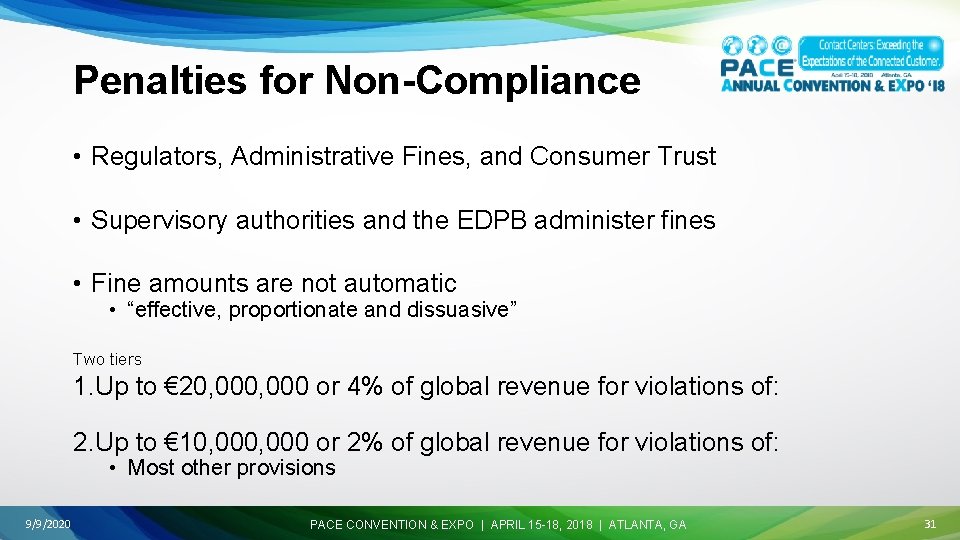 Penalties for Non-Compliance • Regulators, Administrative Fines, and Consumer Trust • Supervisory authorities and Penalties for Non-Compliance • Regulators, Administrative Fines, and Consumer Trust • Supervisory authorities and