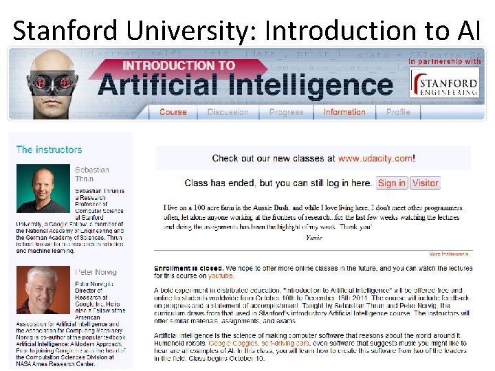 Stanford University: Introduction to AI 
