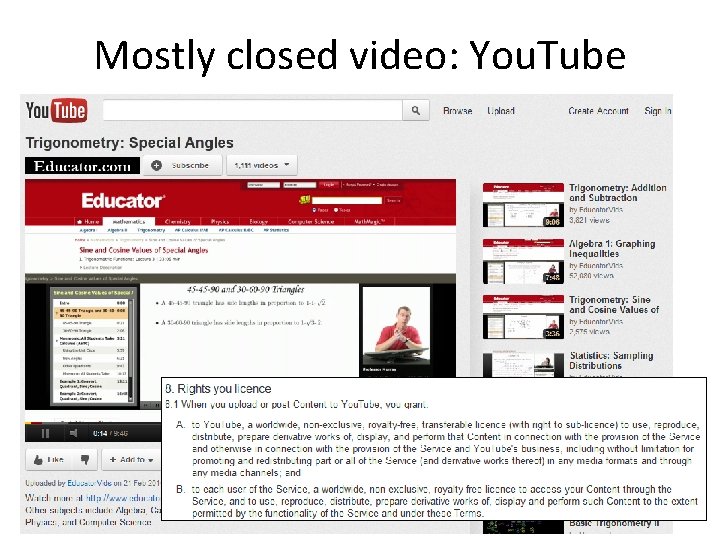 Mostly closed video: You. Tube 
