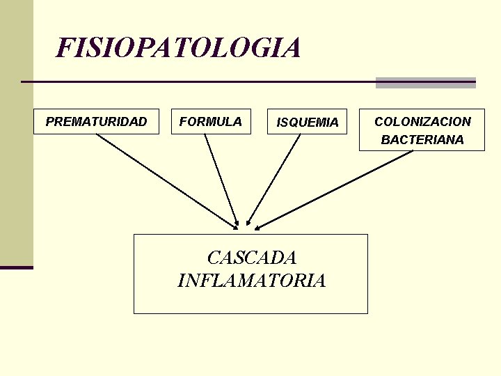 FISIOPATOLOGIA PREMATURIDAD FORMULA ISQUEMIA CASCADA INFLAMATORIA COLONIZACION BACTERIANA FISIOPATOLOGIA PREMATURIDAD FORMULA ISQUEMIA CASCADA INFLAMATORIA COLONIZACION BACTERIANA
