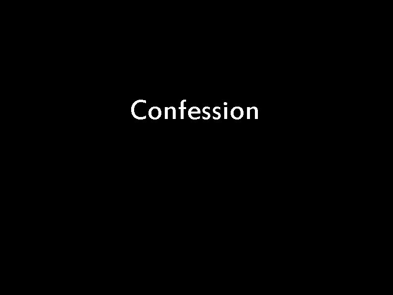 Confession 