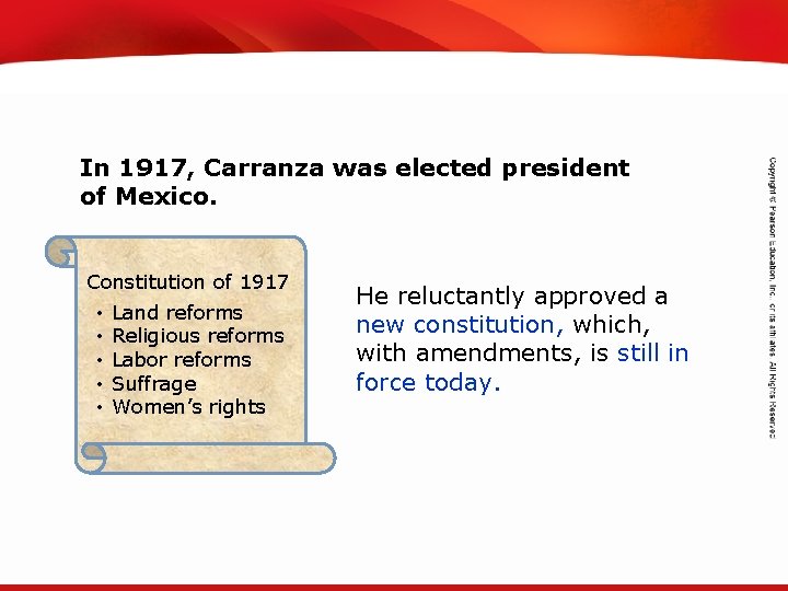 TEKS 8 C: Calculate percent composition and empirical and molecular formulas. In 1917, Carranza