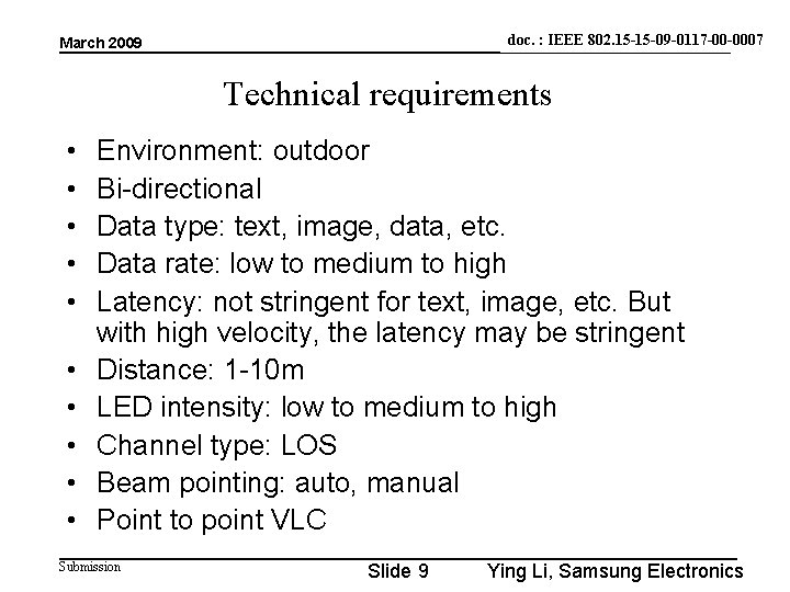 doc. : IEEE doc. : 802. 15 -15 -09 -0117 -00 -0007 IEEE 802.