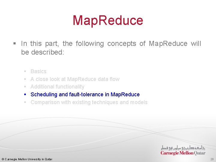 Map. Reduce § In this part, the following concepts of Map. Reduce will be