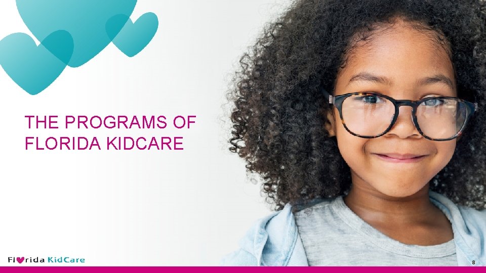 THE PROGRAMS OF FLORIDA KIDCARE 8 