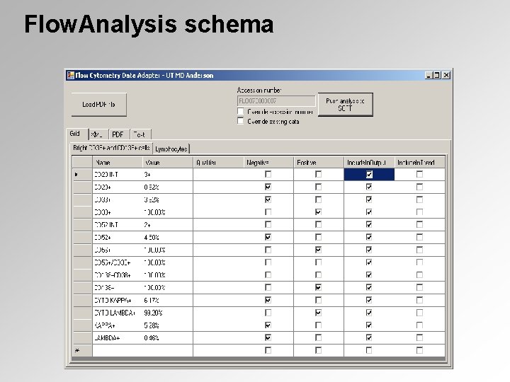 Flow. Analysis schema 