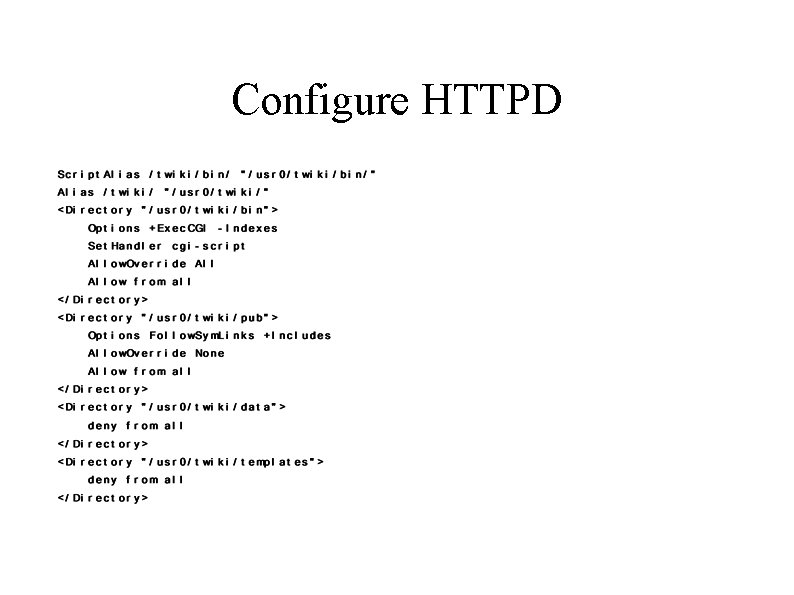 Configure HTTPD 