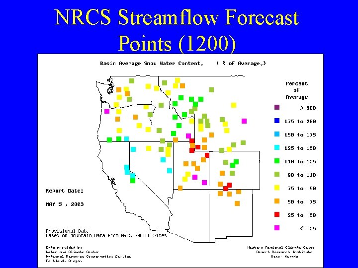 NRCS Streamflow Forecast Points (1200) 