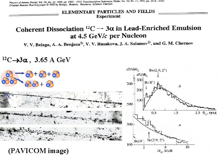 12 C 3 , 3. 65 A Ge. V (PAVICOM image) 7 