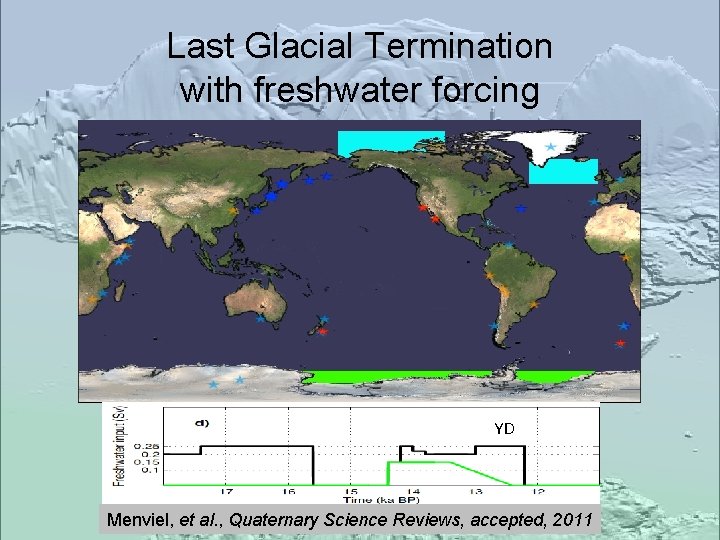 Last Glacial Termination with freshwater forcing YD Menviel, et al. , Quaternary Science Reviews,