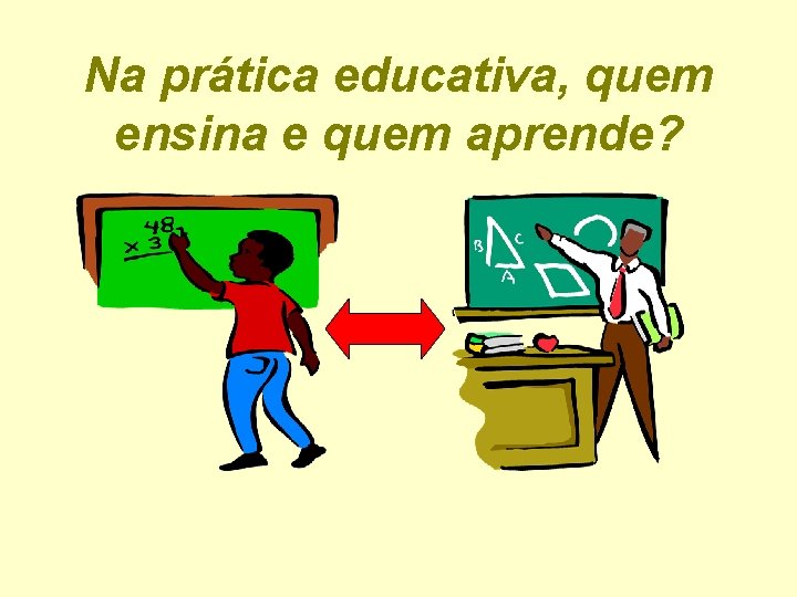 Na prática educativa, quem ensina e quem aprende? 