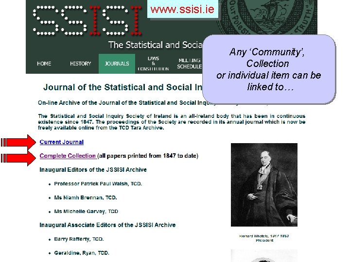 www. ssisi. ie February 200 Any ‘Community’, Collection or individual item can be linked