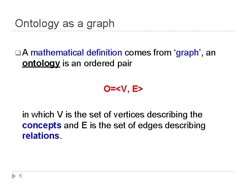 Ontology as a graph q. A mathematical definition comes from ‘graph’, an ontology is