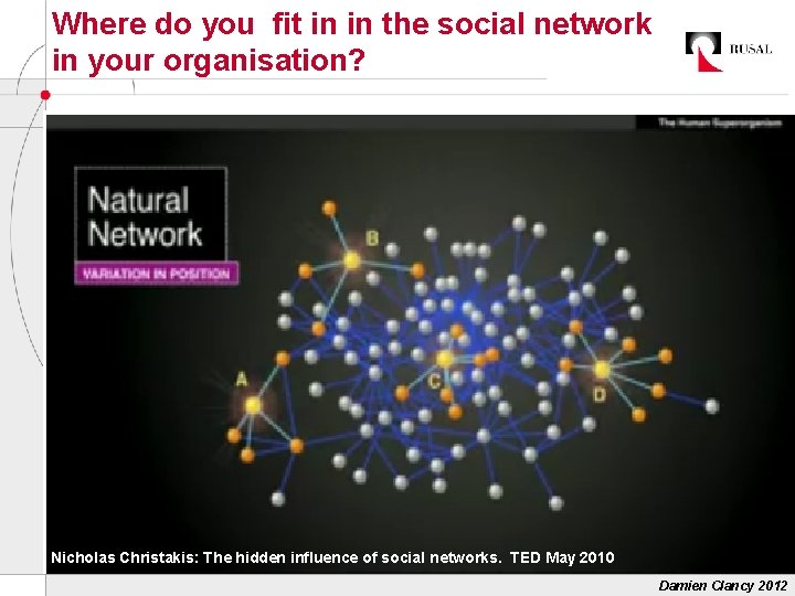 Where do you fit in in the social network in your organisation? Nicholas Christakis: