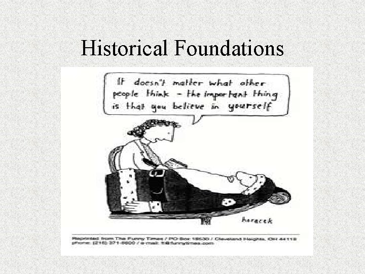 Historical Foundations 