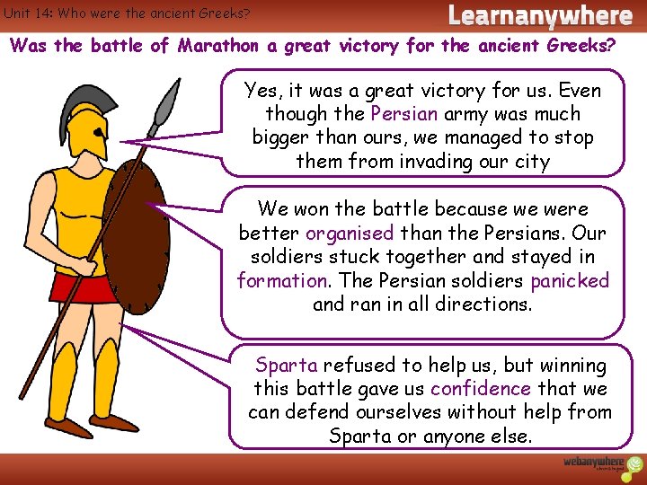 Unit 14: Who were the ancient Greeks? Was the battle of Marathon a great