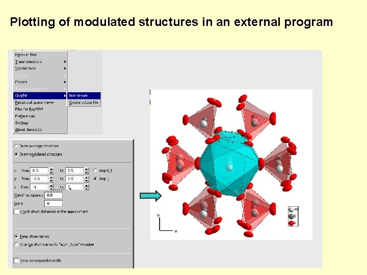Plotting of modulated structures in an external program 