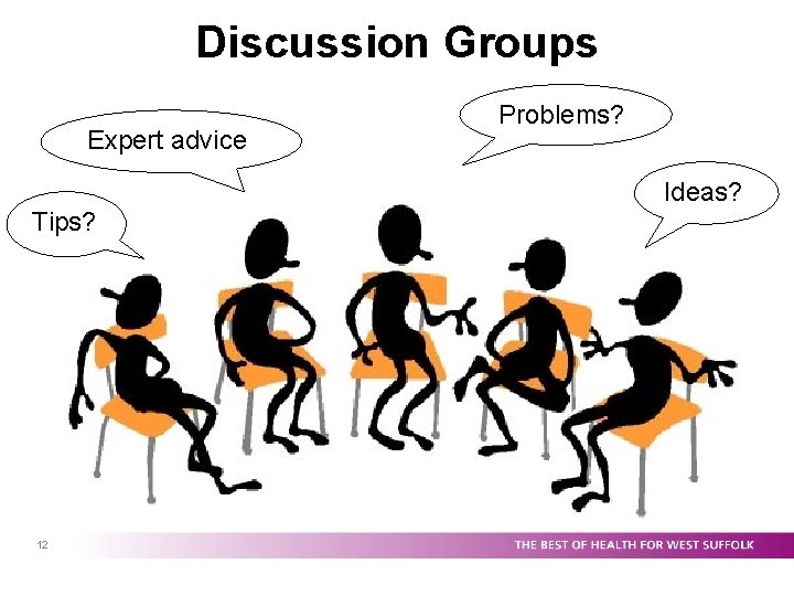 Discussion Groups Expert advice Tips? 12 Problems? Ideas? Discussion Groups Expert advice Tips? 12 Problems? Ideas?