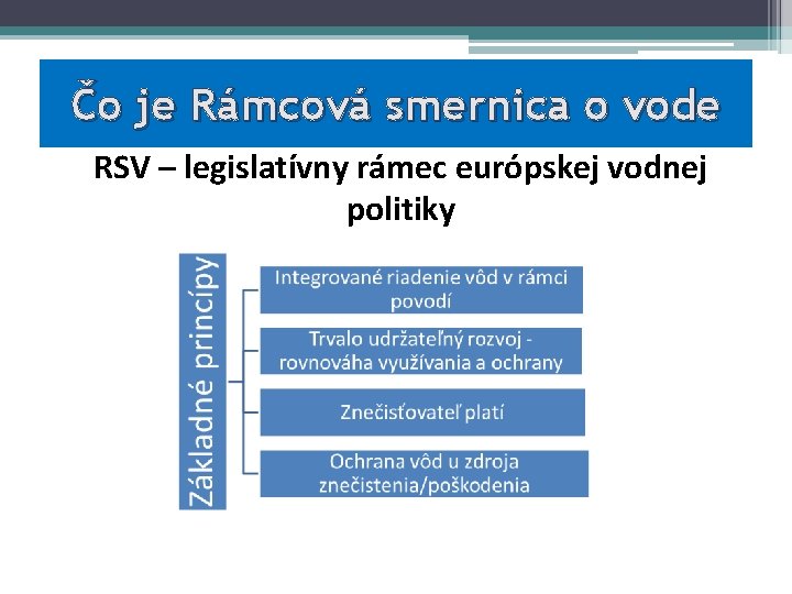 Čo je Rámcová smernica o vode RSV – legislatívny rámec európskej vodnej politiky 
