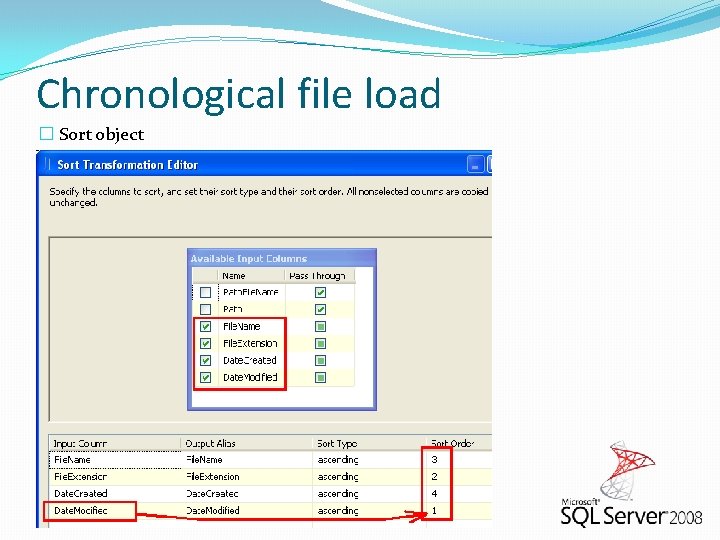 Chronological file load � Sort object 