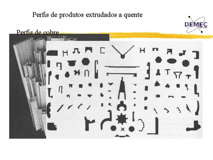 Perfis de produtos extrudados a quente Perfis de cobre Perfis de alumínio 