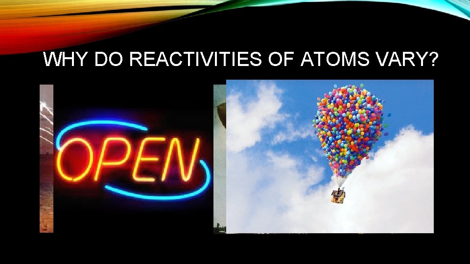 WHY DO REACTIVITIES OF ATOMS VARY? 