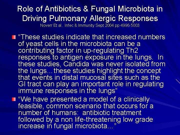 Role of Antibiotics & Fungal Microbiota in Driving Pulmonary Allergic Responses Noverr Et al.